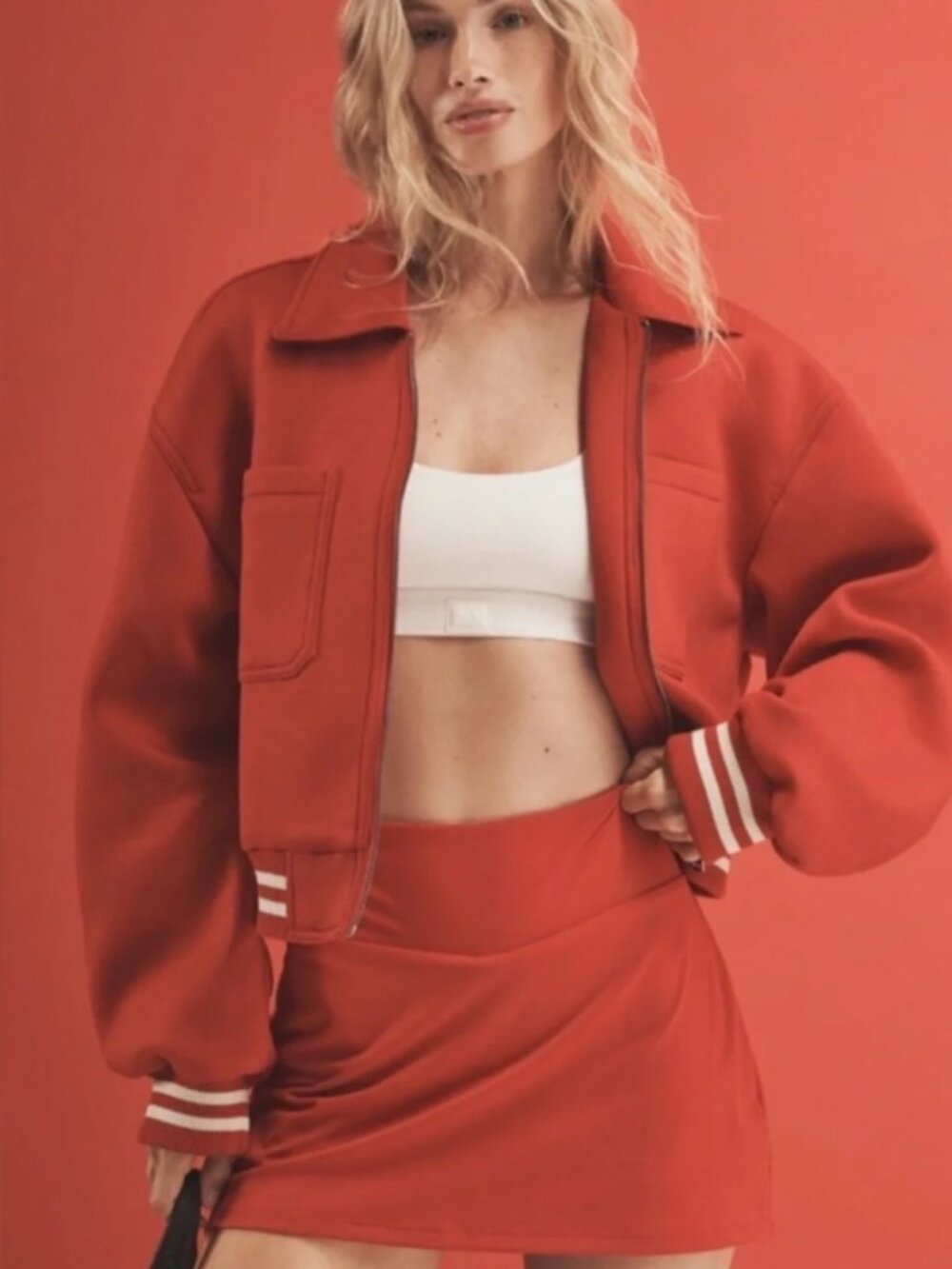 NWT Anthropologie Daily Practice Mini Skort Red